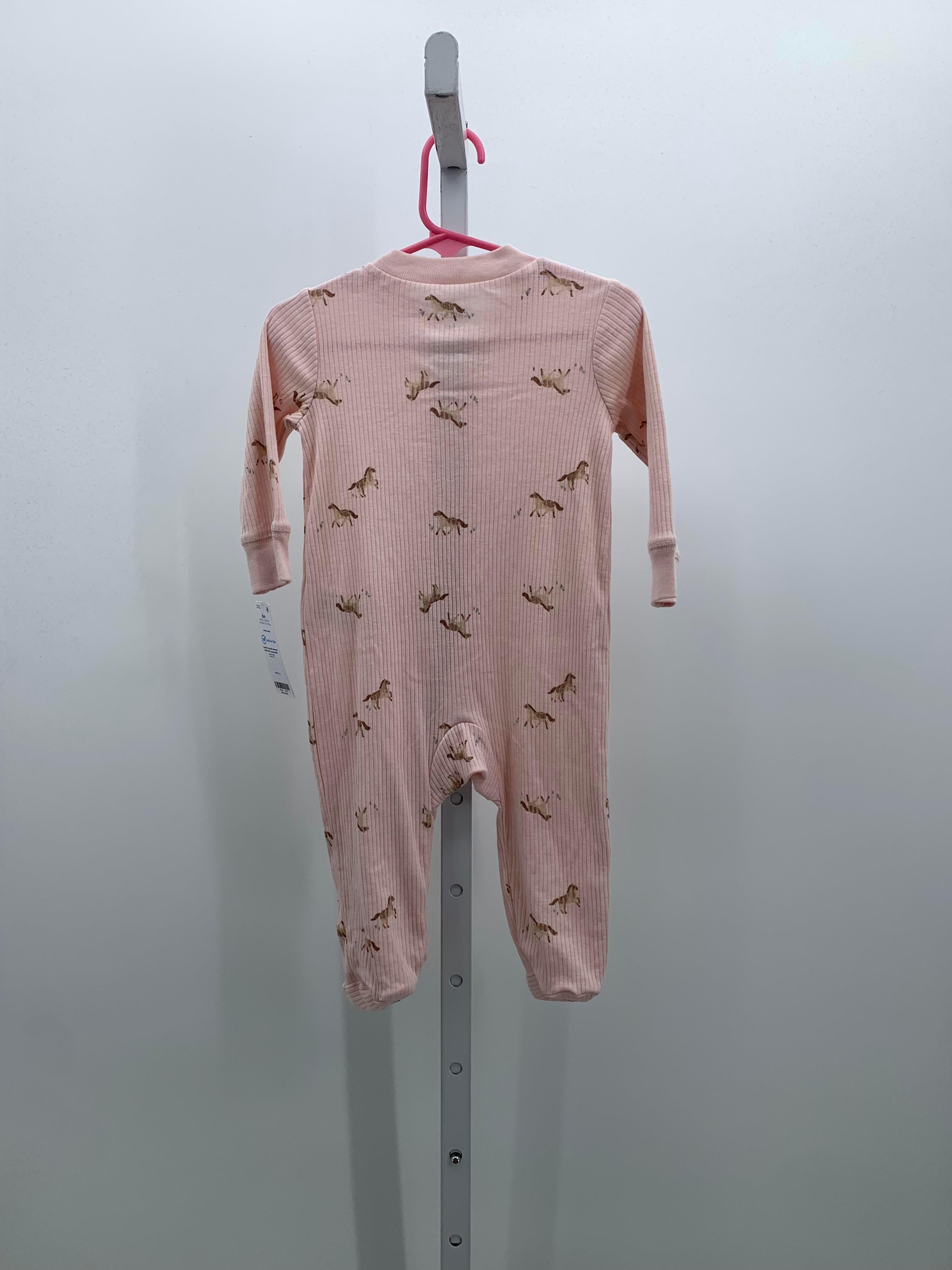 Carters Size 6 Months Girls Long Slv. Romper