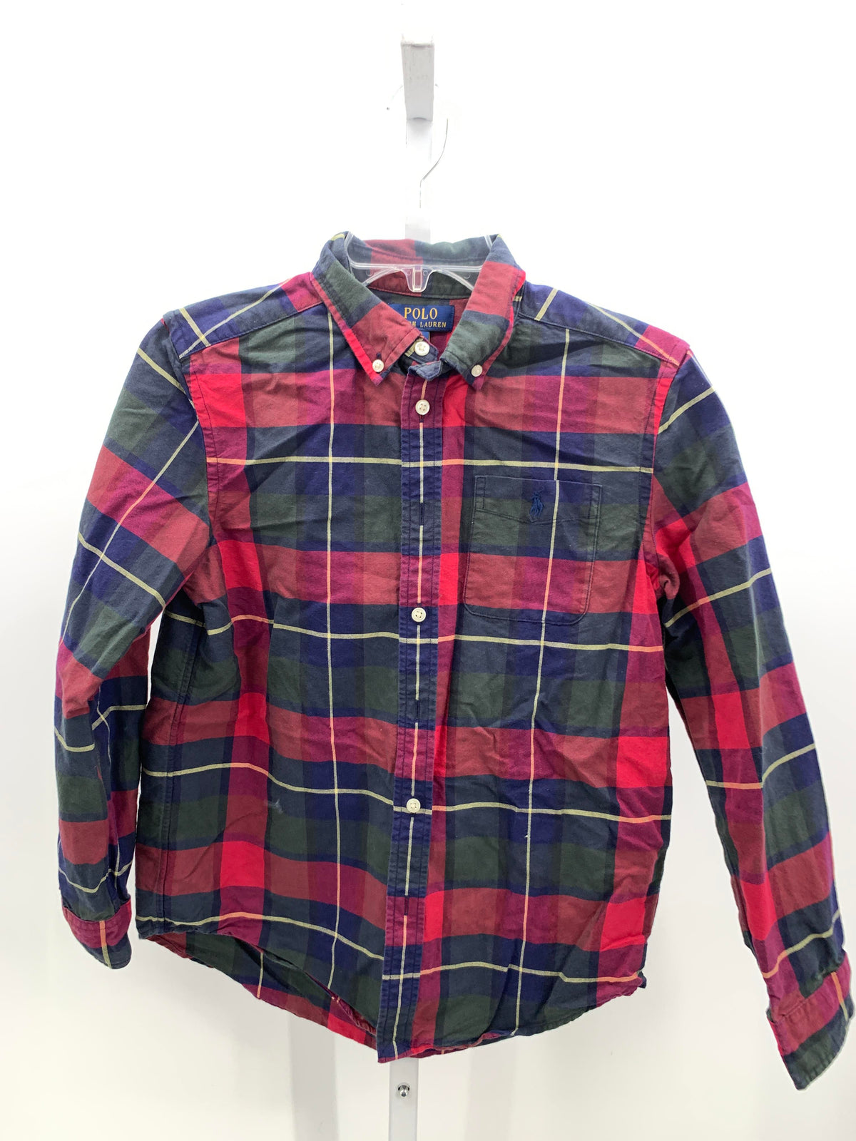 PLAID BTN DOWN