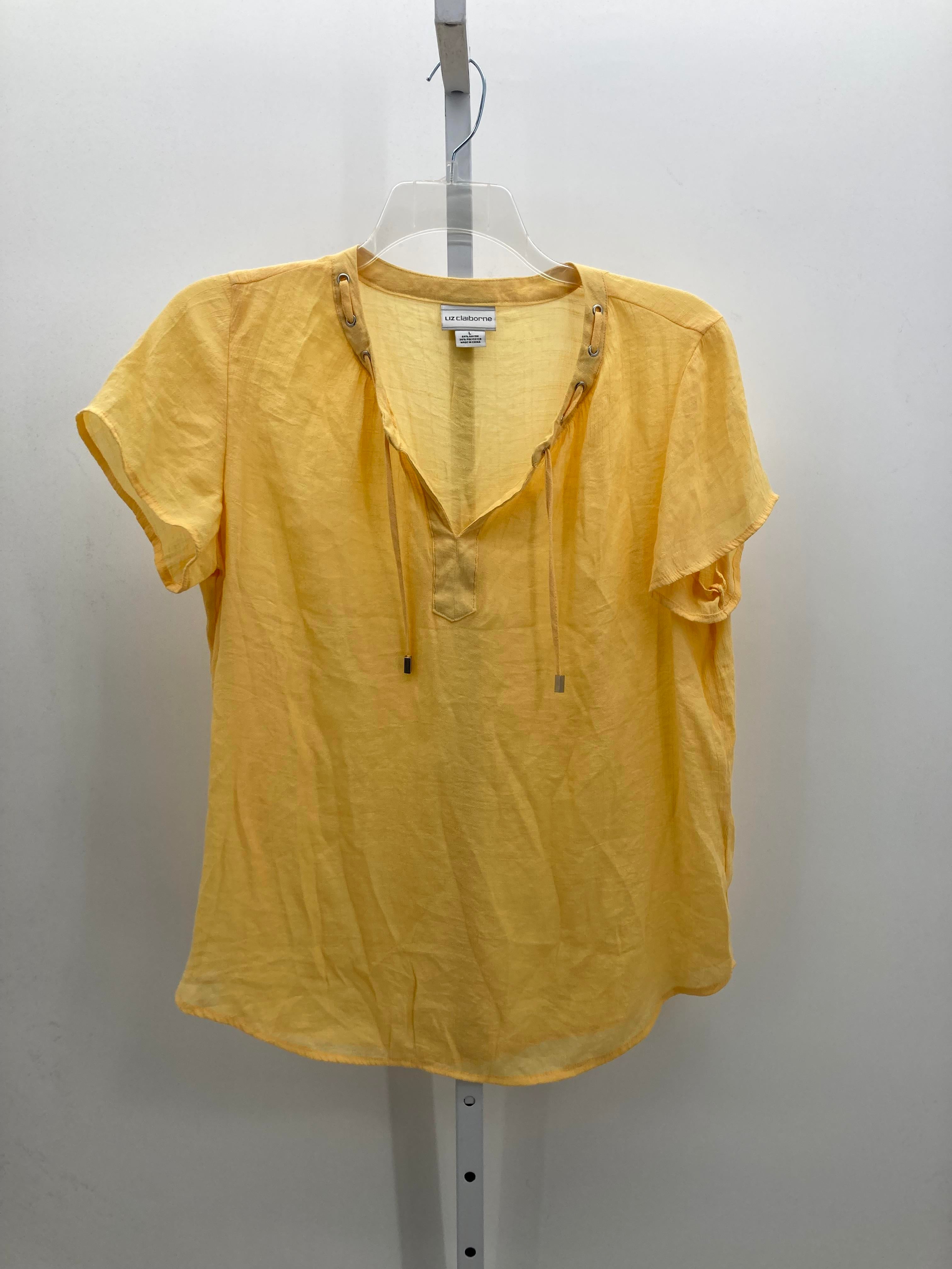 Liz Claiborne Size Large Misses Short Sleeve Shirt