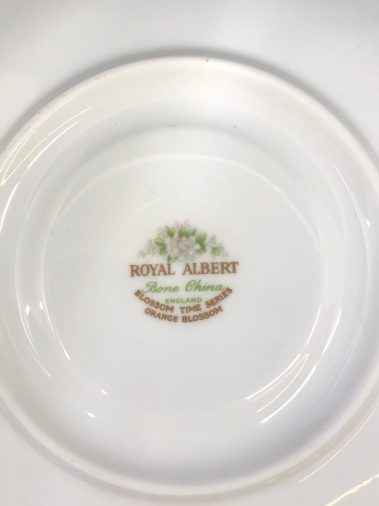 VTG GREEN FLORAL CUP/ SAUCER BLOSSOM TIME SERIES.