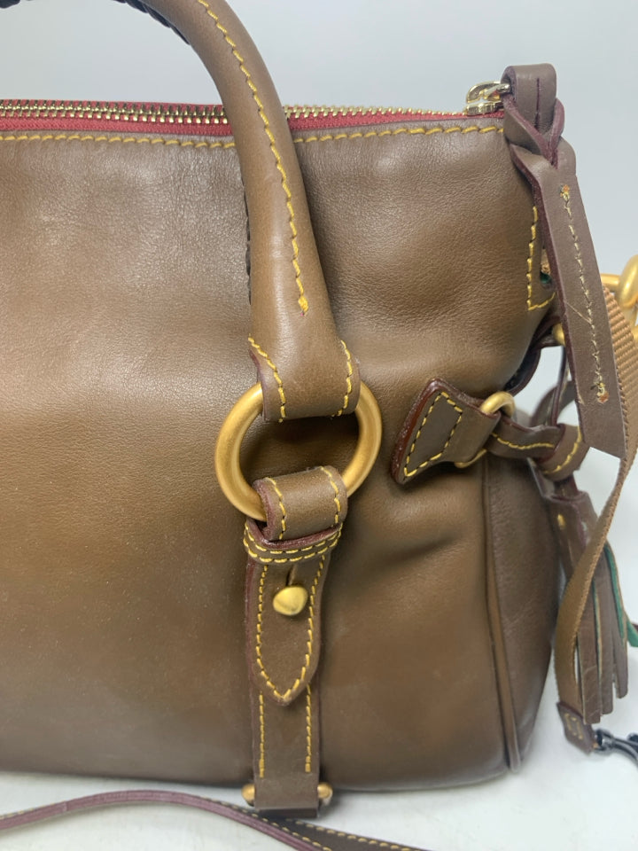 Dooney & Bourke Leather Elephant Florentine Satchel Bag