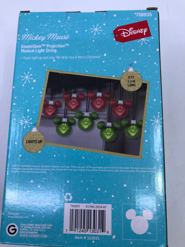 NIB MICKEY MOUSE MUSICAL LIGHT STRING.