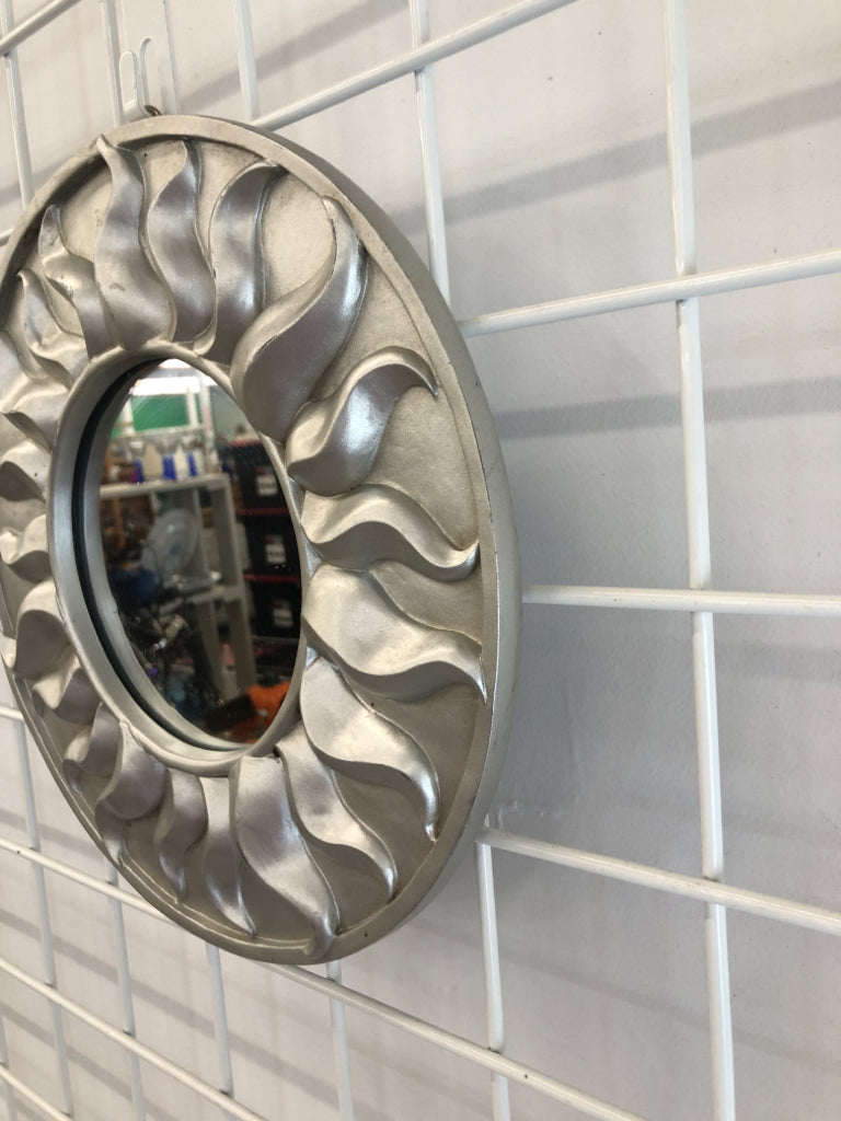 SILVER SUN WALL MIRROR.