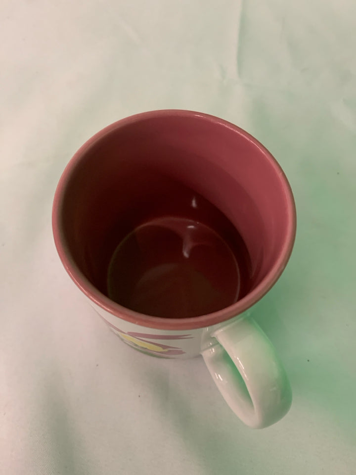 VTG FLORAL W BOWS MUG.