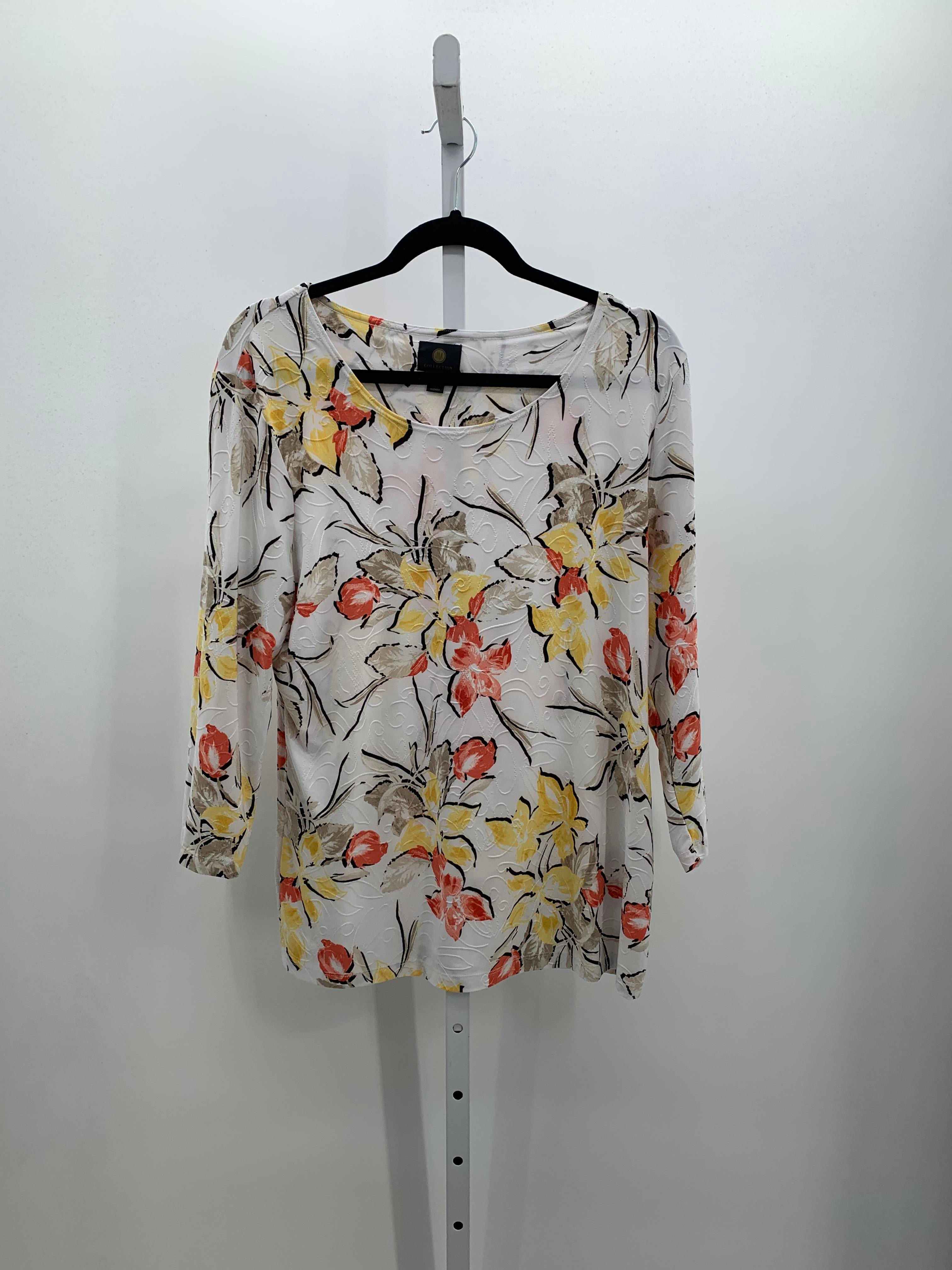 JM Collection Size Large Misses 3/4 Sleeve Shirt