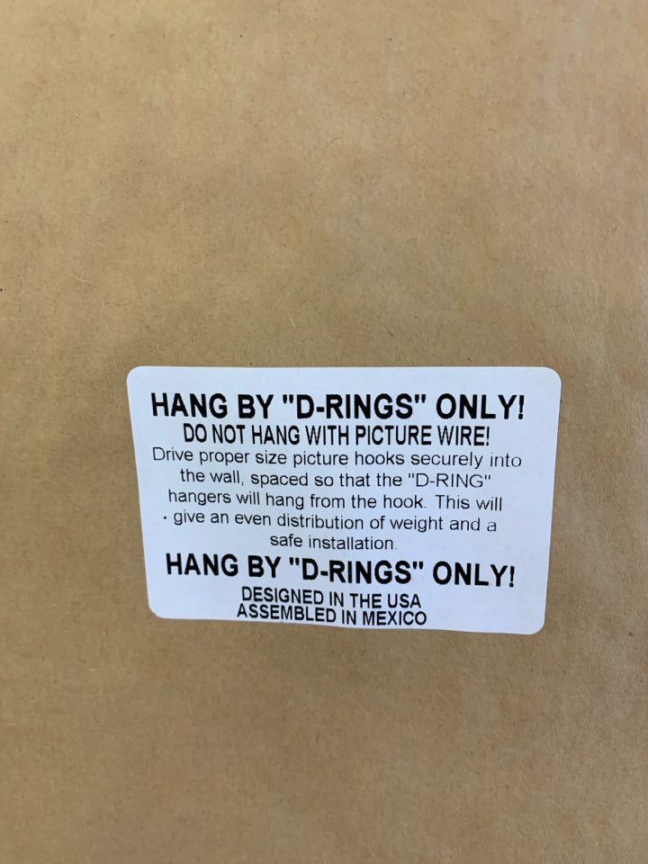 PURPLE ABSTRACT PAINTING IN WHITE FRAME.