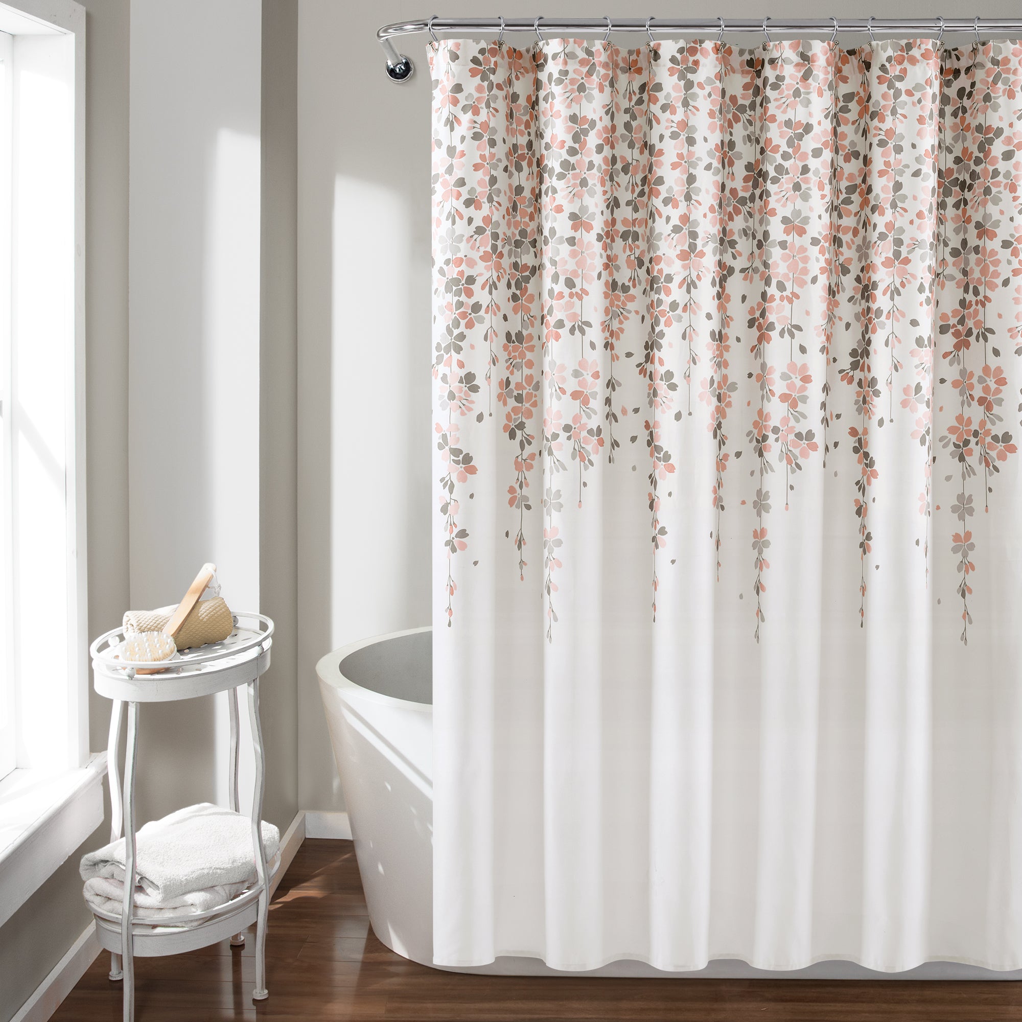 Lush Decor Weeping Flower Shower Curtain, -