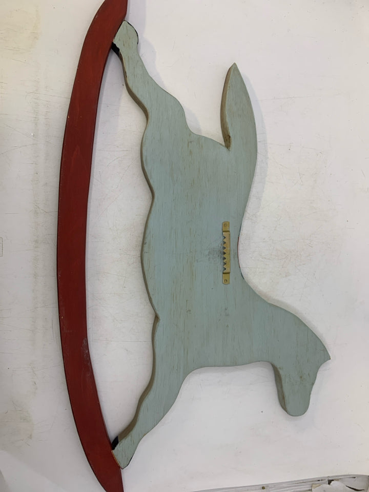 PRIMITIVE PAINTED ROCKING HORSE.