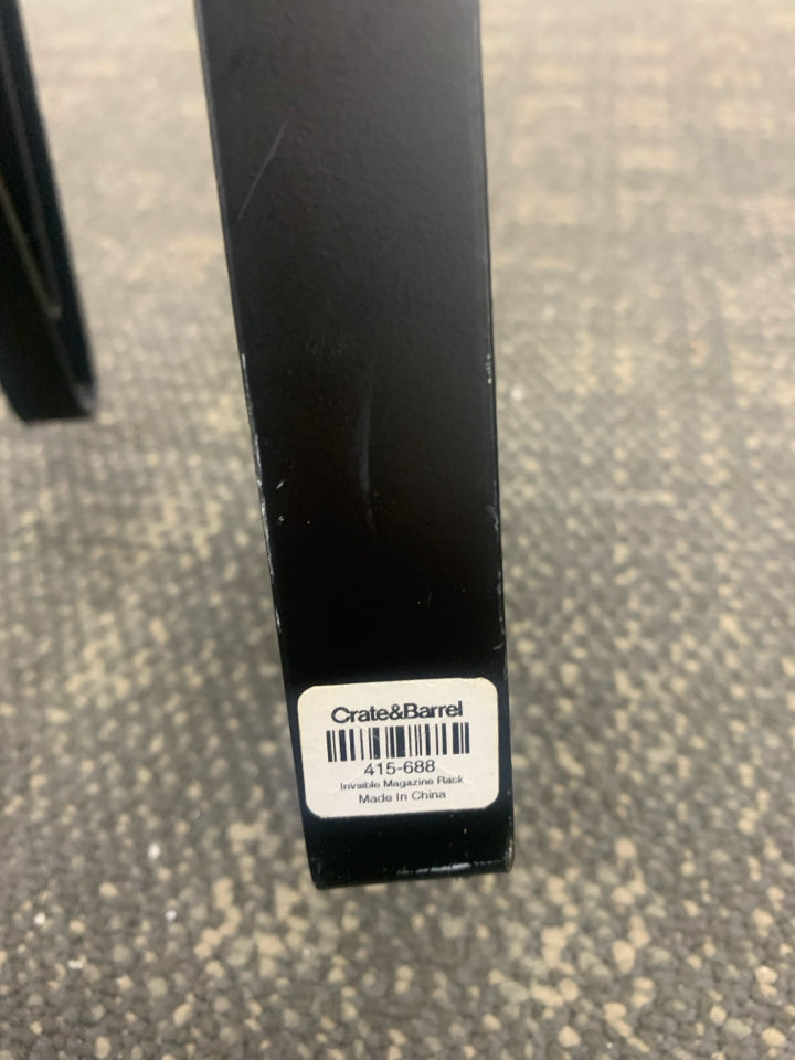 BLACK METAL MAGAZINE RACK.