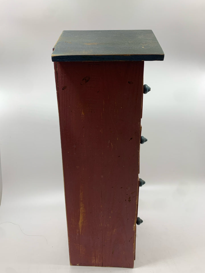 4 DRAWER RUSTIC APOTHECARY CABINET.
