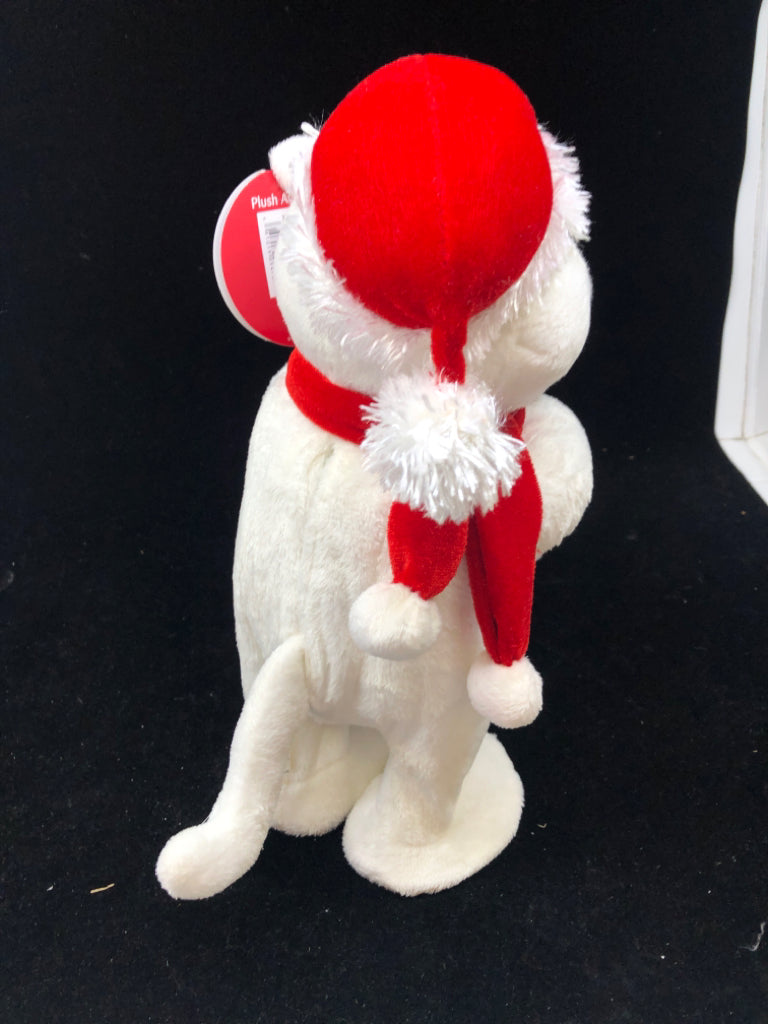 WHITE DANCING PLUSH CAT SINGING- CAN'T TOUCH THIS.
