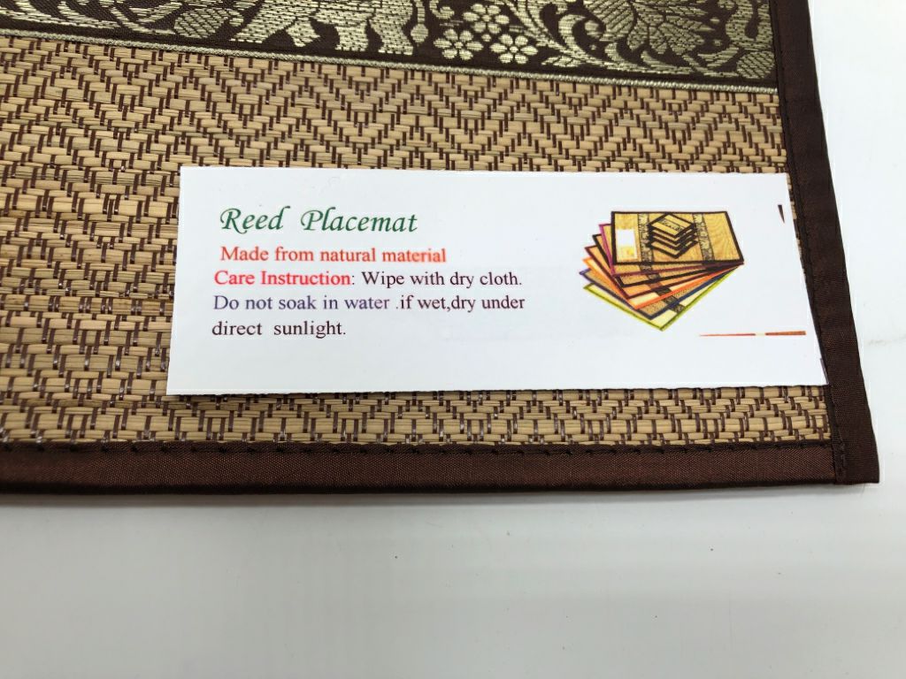 NIP 12PC BROWN ELEPHANT PLACEMATS & COASTERS.