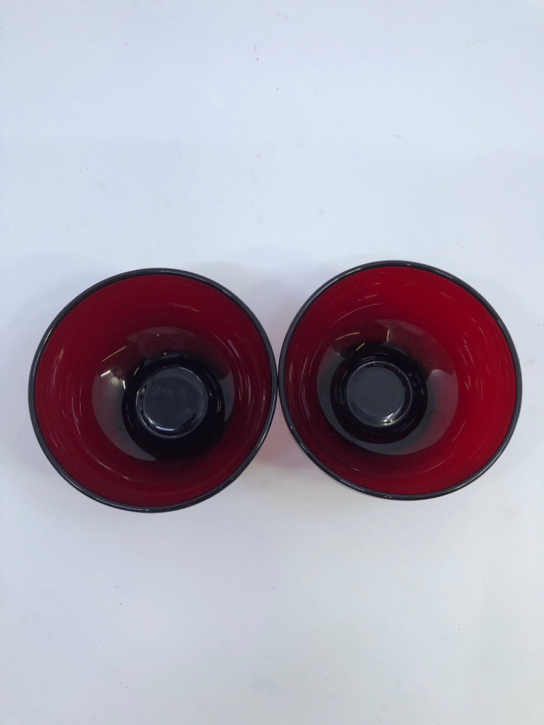 2 CRANBERRY DESSERT DISHES.