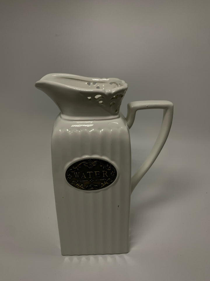 RIBBED W/ LACE TOP "WATER" PITCHER.