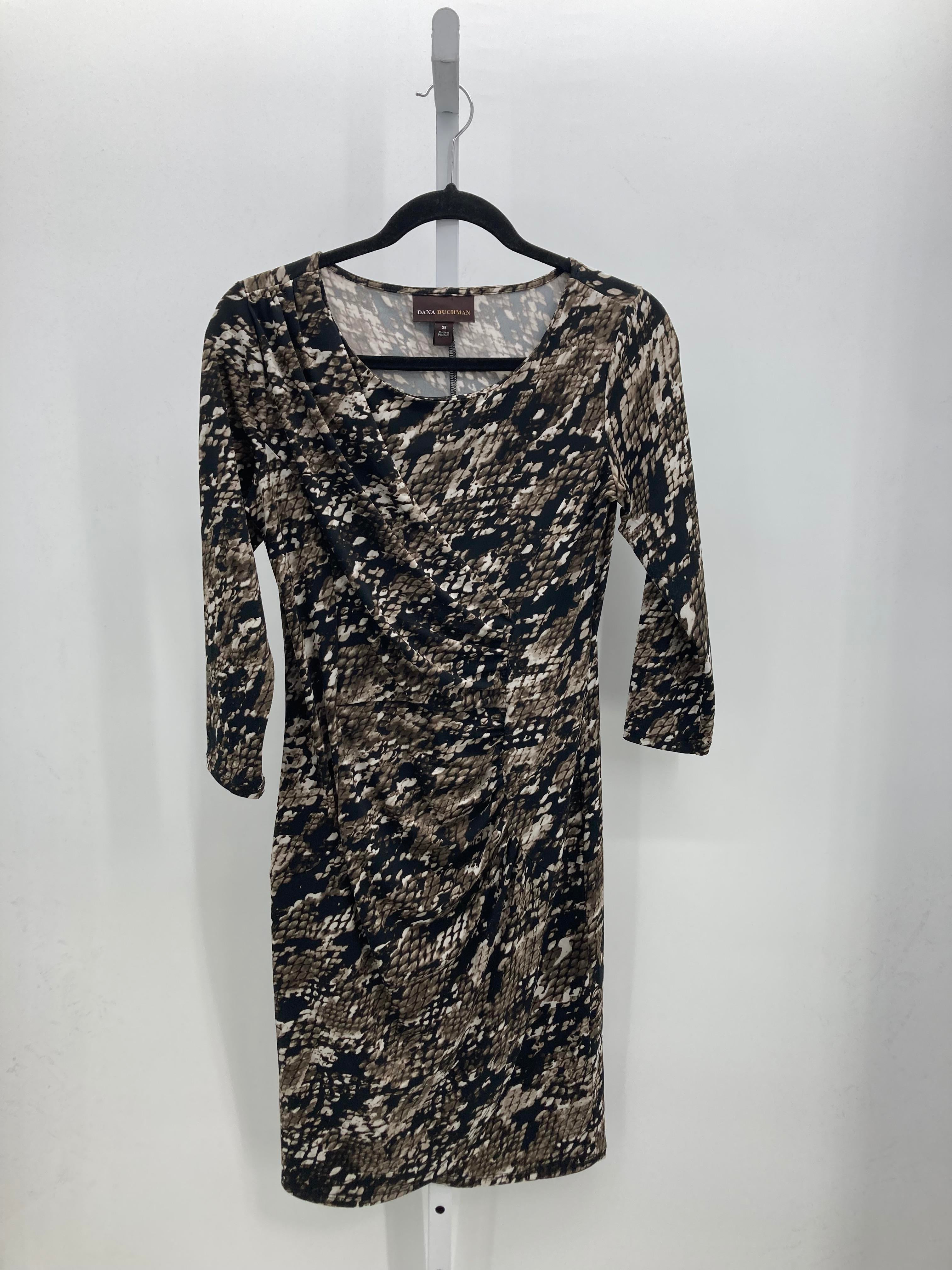 Dana Buchman Size X Small Misses 3/4 Sleeve Dress