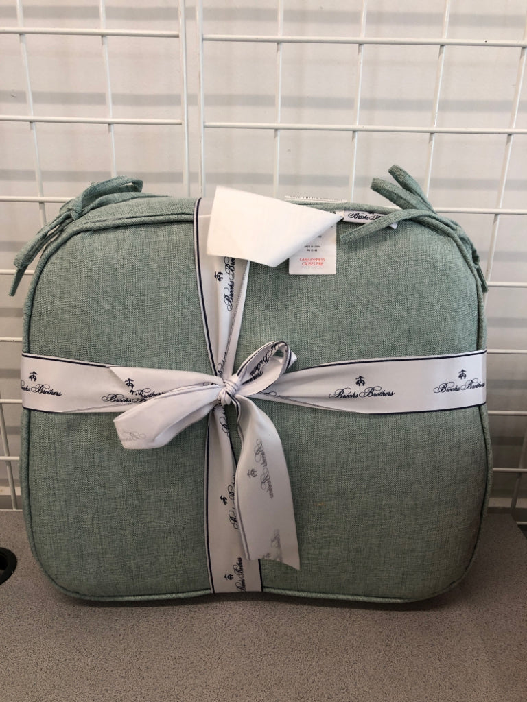 2 NWT BROOKS BROTHERS BLUE CHAIR PADS.