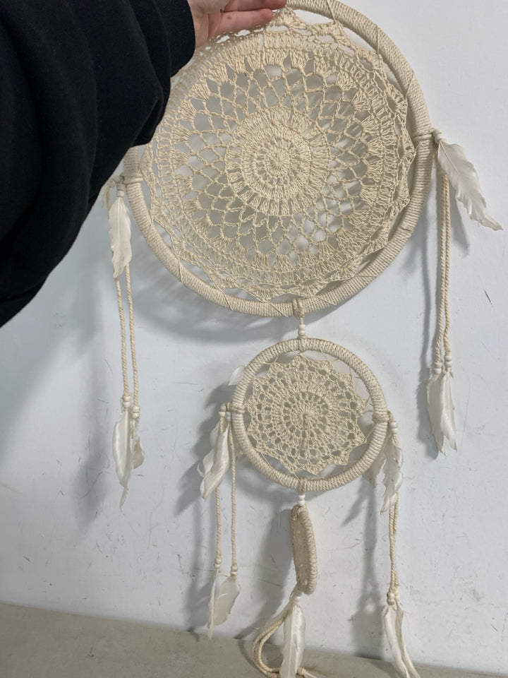 MACRAME 3 DREAM CATCHER WALL HANGING.