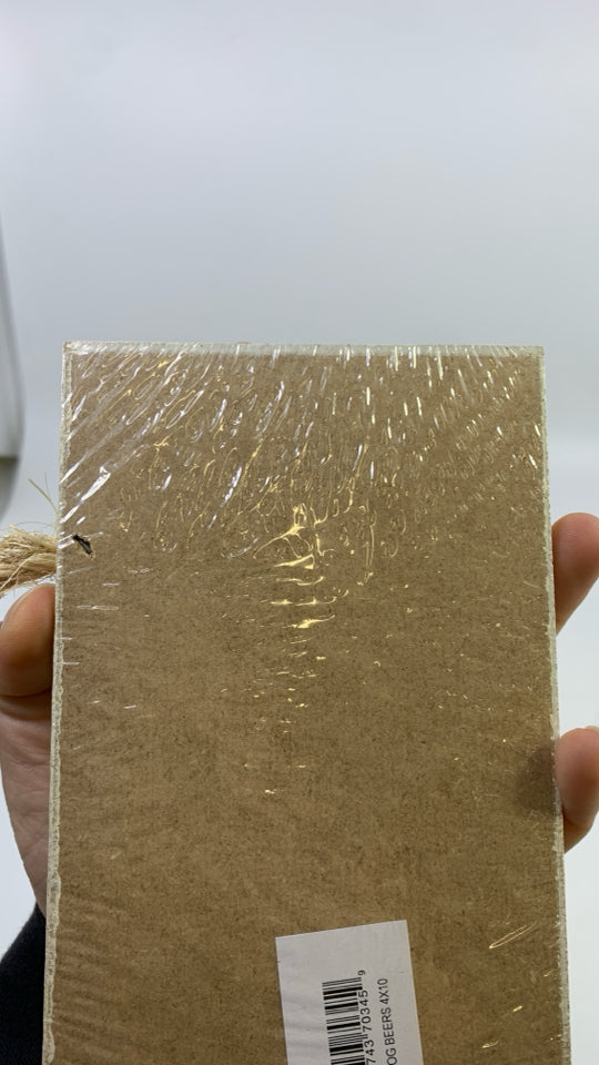 IN DOG BEERS BLOCK HANGING.