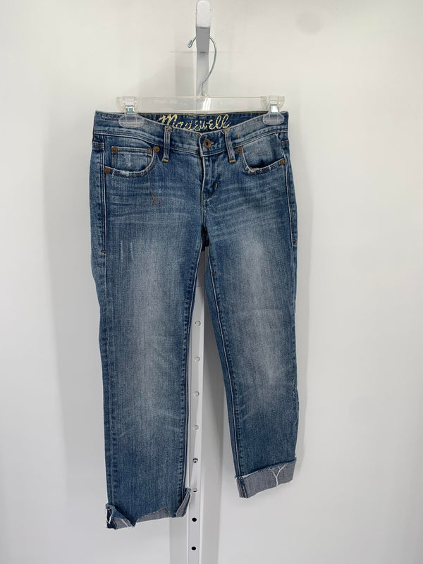 Madewell Size 0 Misses Cropped Jeans
