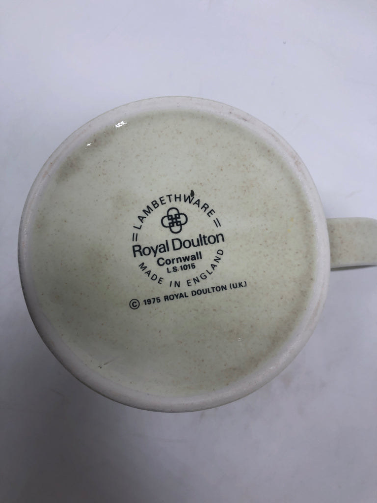 VTG SM FRUIT PAINTED ROYAL DOULTON CREAMER.