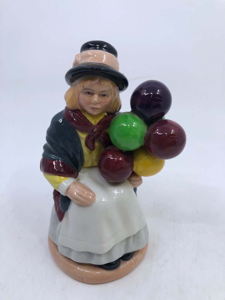 CERAMIC "BALLOON GIRL" LADY HOLDING BALLOONS.