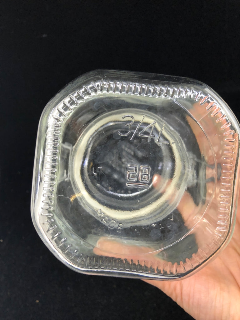 GLASS CONTAINER W/LATCH LID FIDO BORMIOLI ROCCO.
