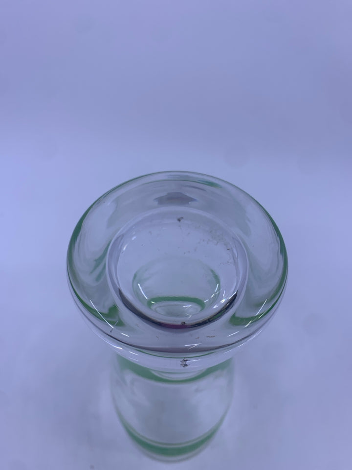 4 GREEN AND YELLOW QUOTED BEER GLASSES.