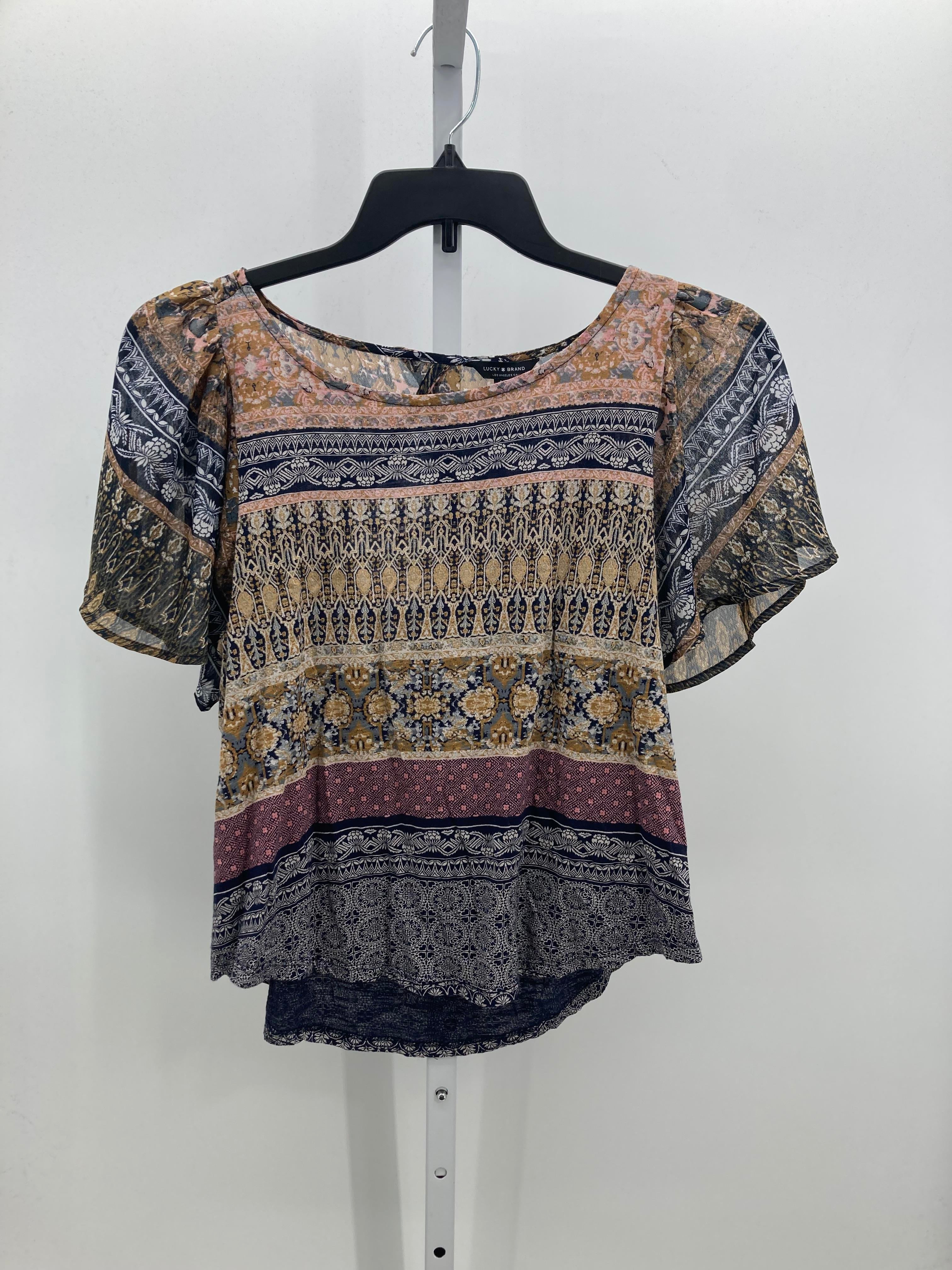 Lucky Brand Size Small Misses Short Sleeve Shirt