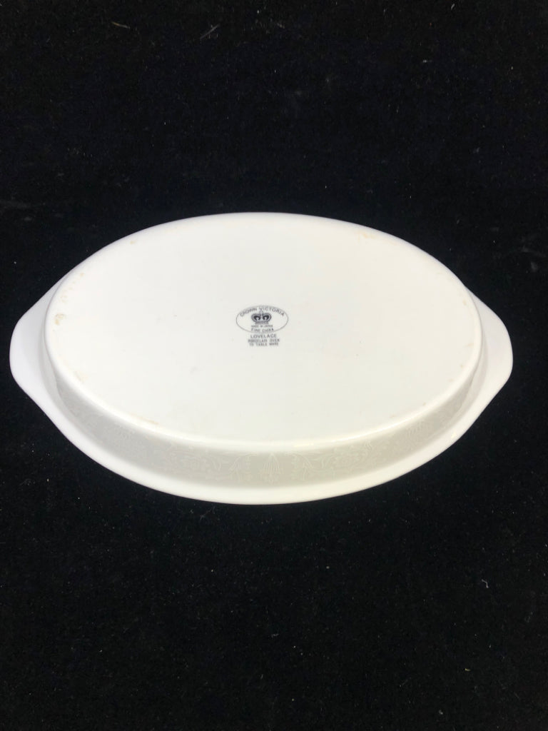 VTG LOVELACE AU GRATIN OVAL BAKING DISH.