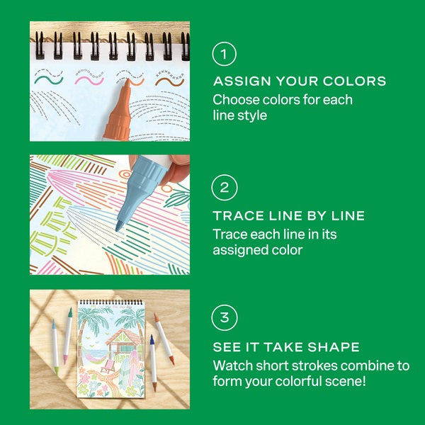 New - FlowArt®: Trace-By-Line, Tropical Paradise