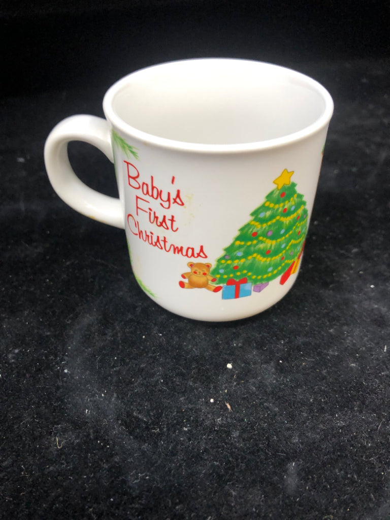 BABY'S FIRST CHRISTMAS MUG.