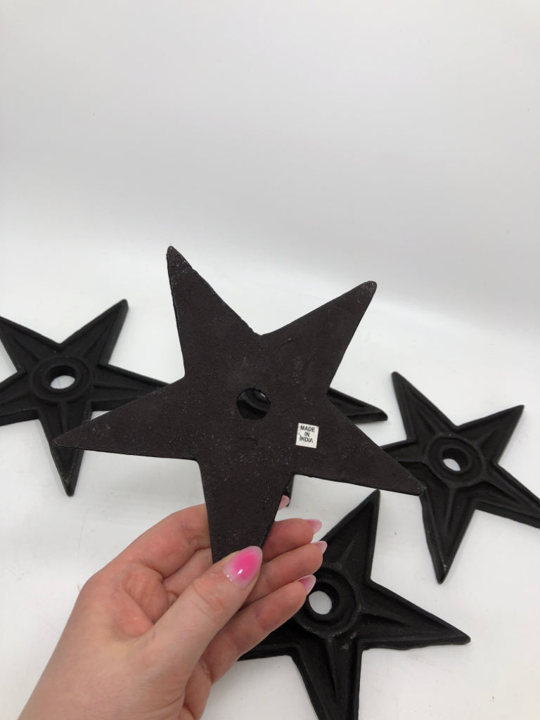 5 HEAVY METAL STAR WALL DECOR.