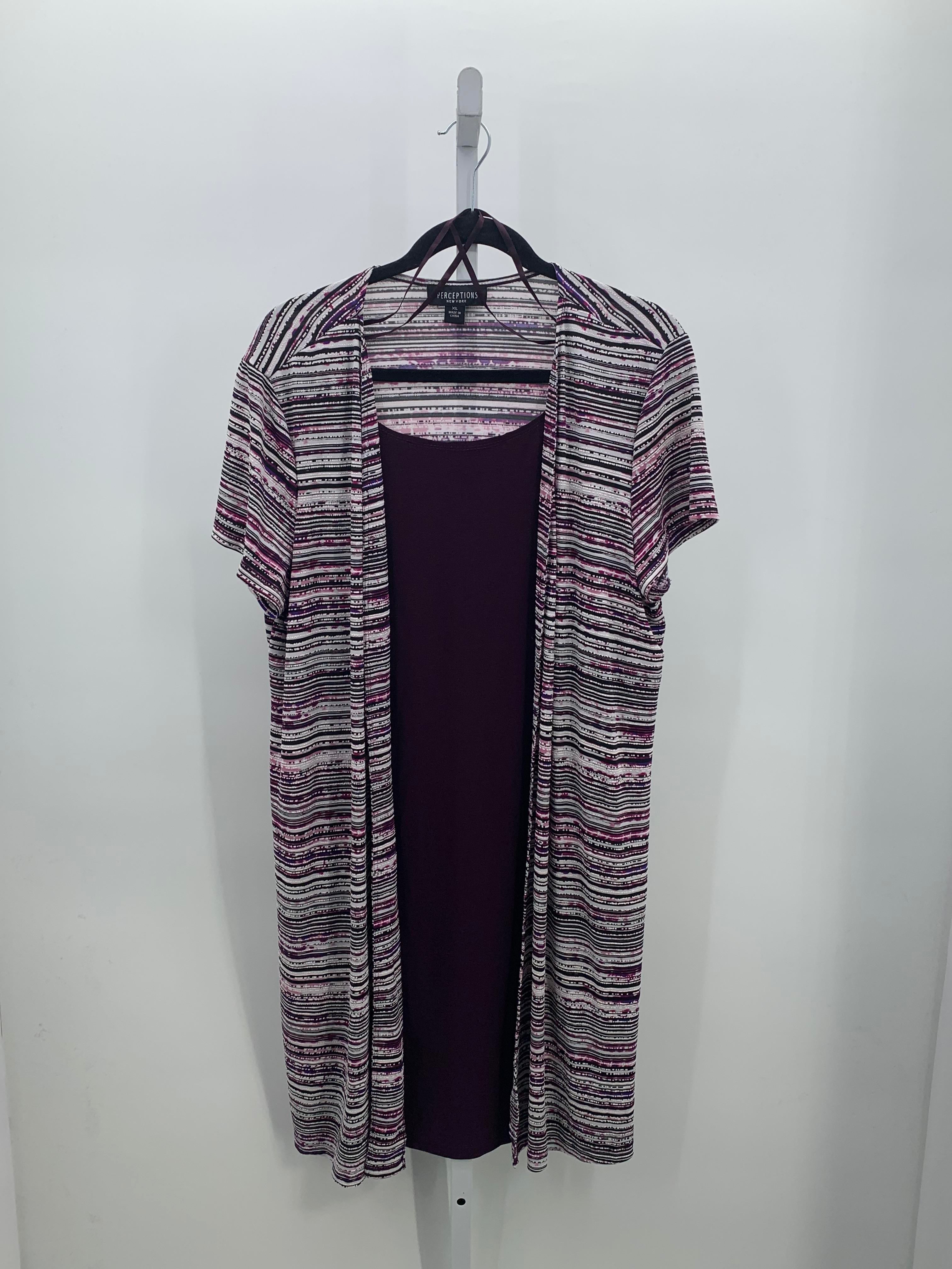Perception Size Extra Large Misses Short Sleeve Dress