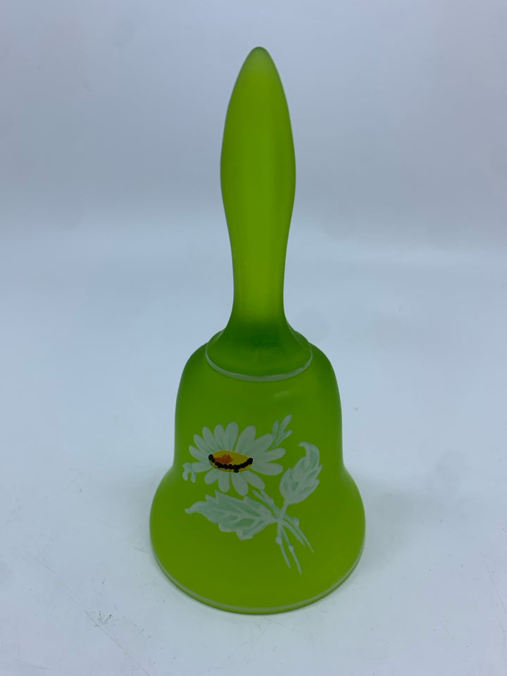 VTG GREEN MIST DAISY PAINTED BELL.