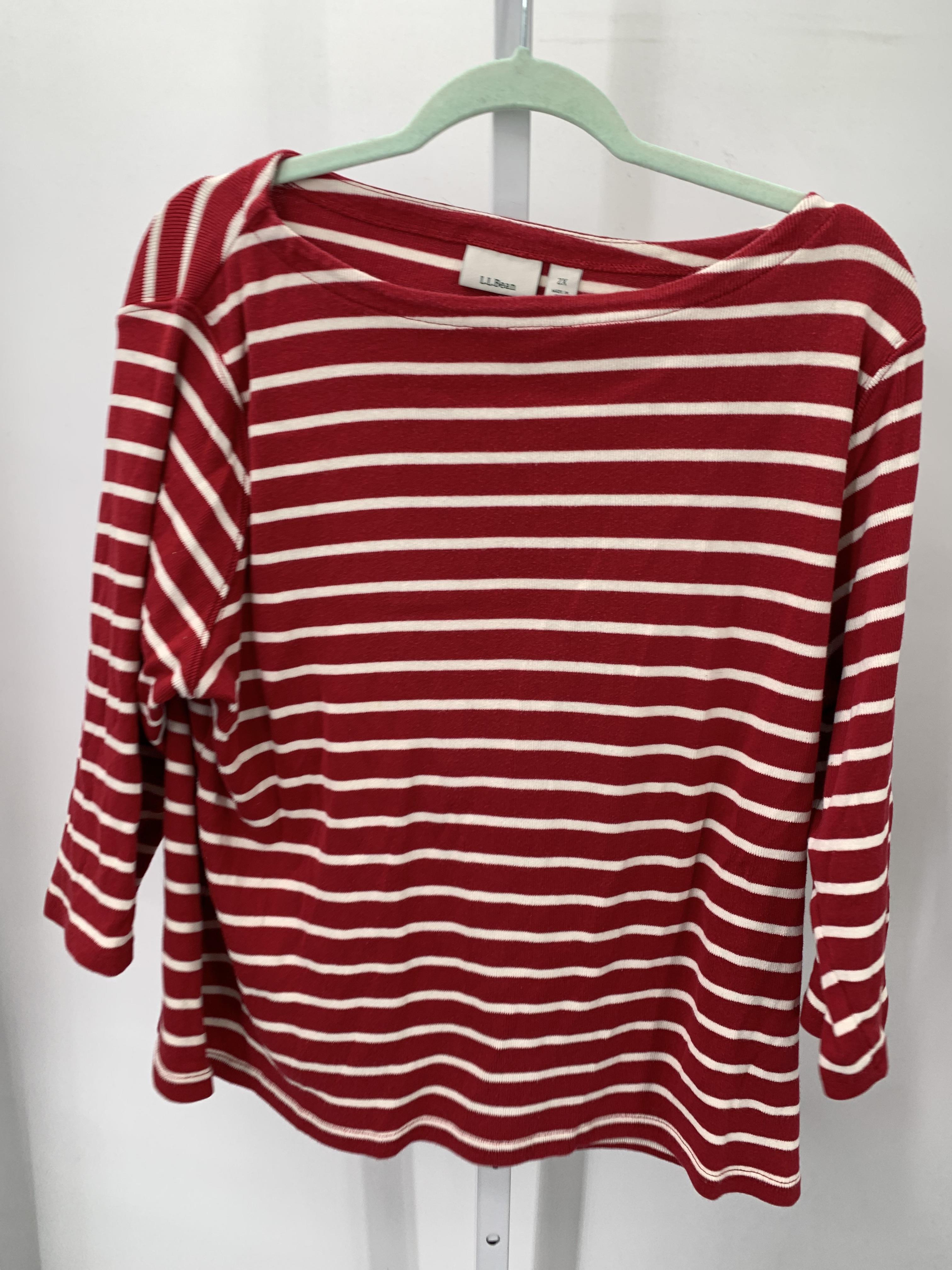 LL Bean Size 2X Womens 3/4 Sleeve Shirt