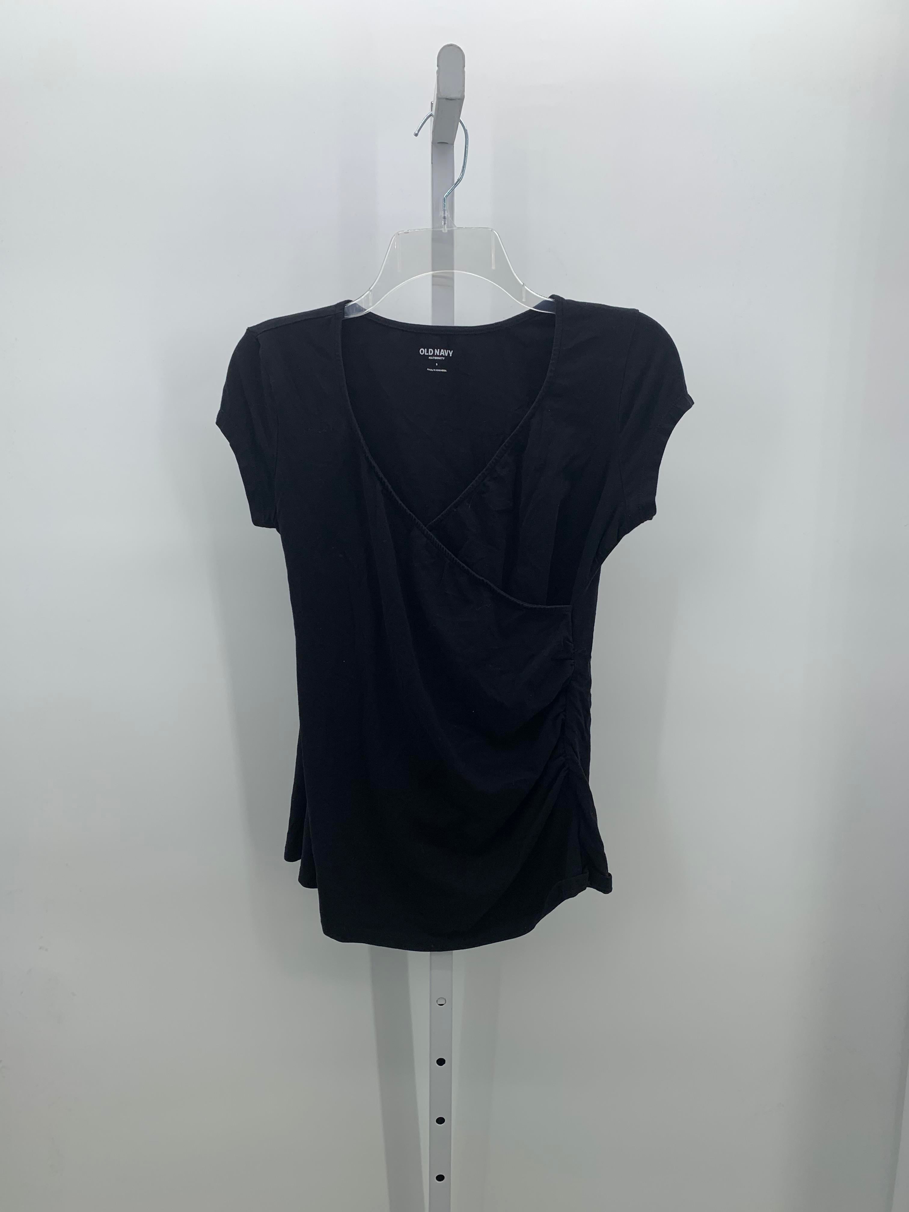 Old Navy Black Size Small Maternity Short Sleeve Shirt