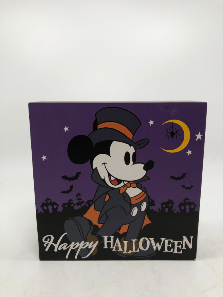 MICKEY HAPPY HALLOWEEN BLOCK SIGN.