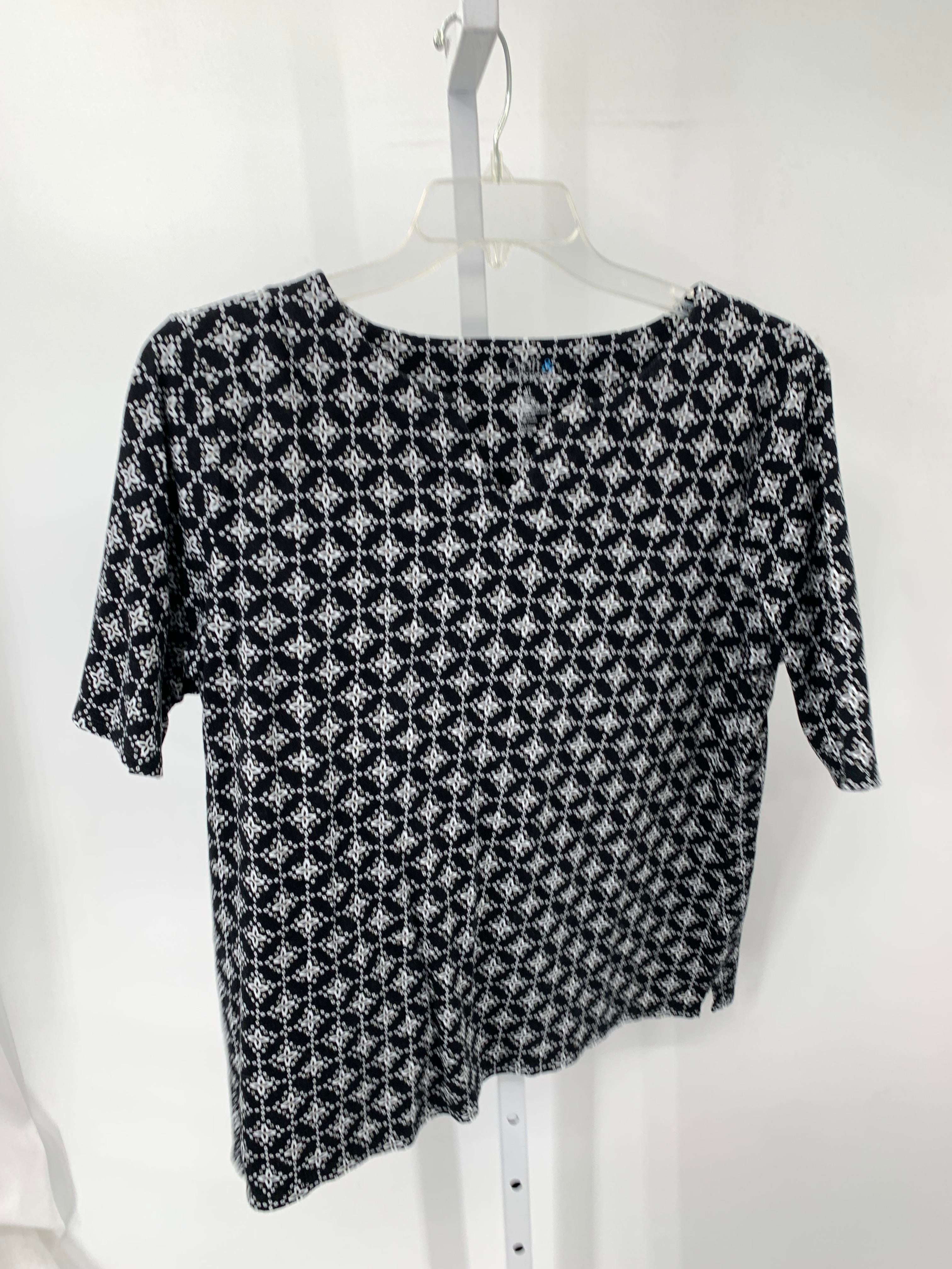 Croft & Barrow Size Extra Large Misses Short Sleeve Shirt