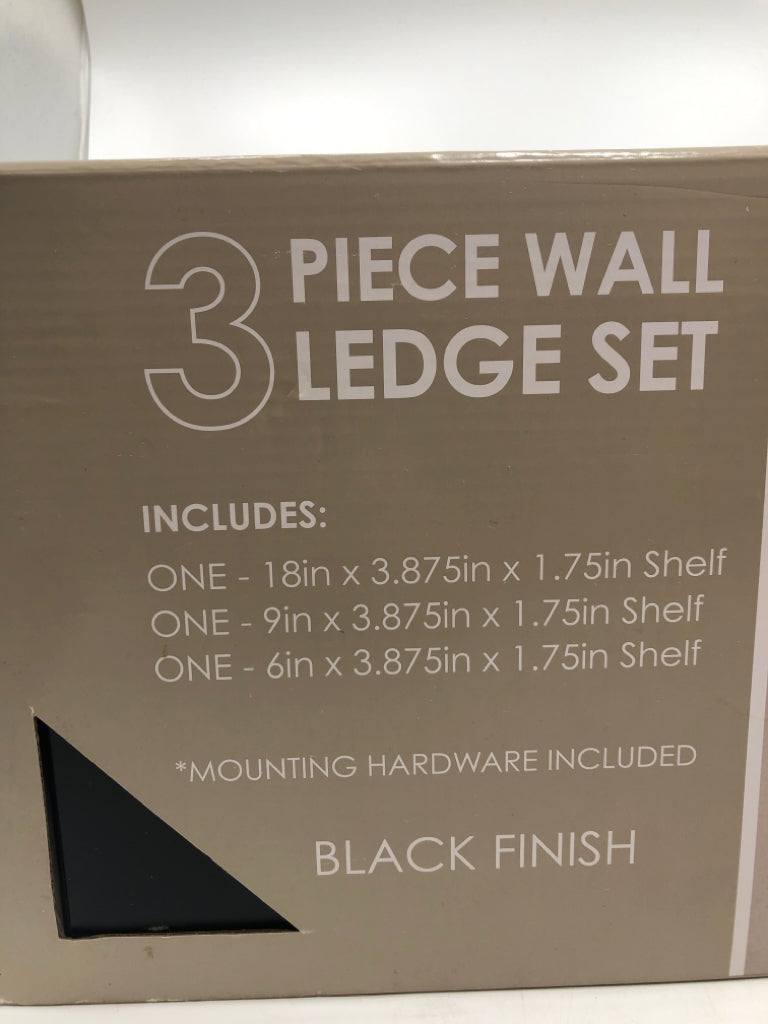 NIB 3PC WALL LEDGE SET.