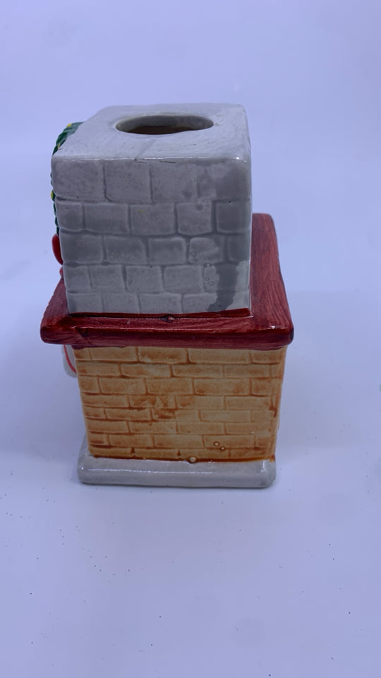 CERAMIC FIREPLACE TEA LIGHT CANDLE HOLDER.