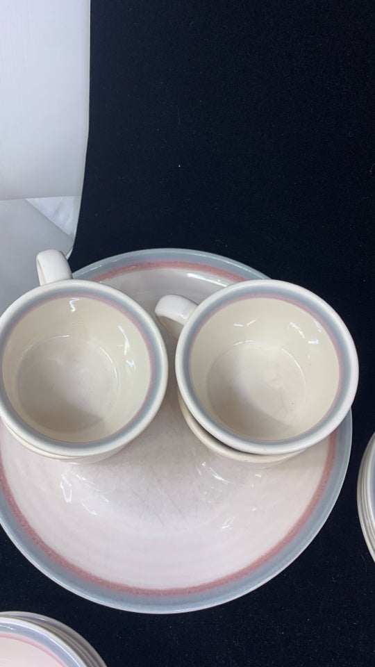 22PC PFALTZGRAFF AURA PINK DINNER SVC FOR 4.