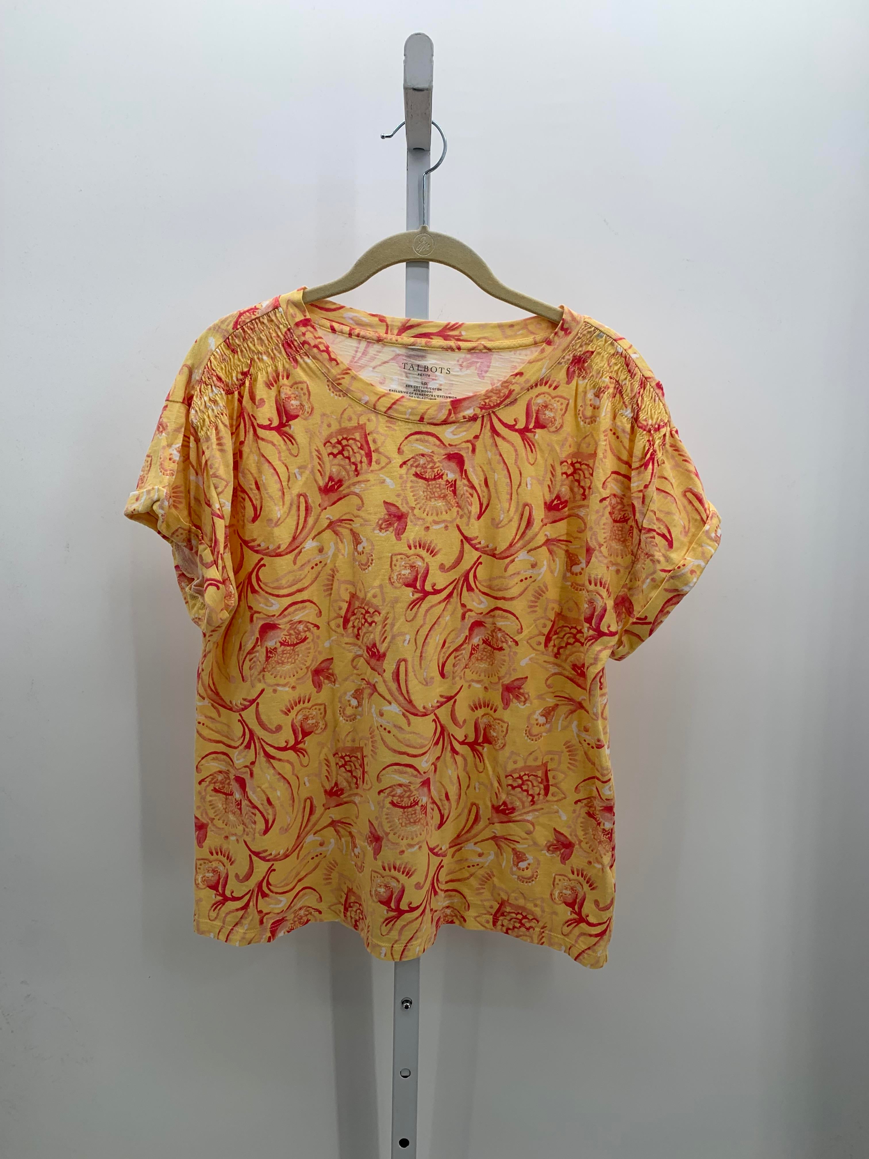 Talbots Size Large Petite Petite Short Sleeve Shirt