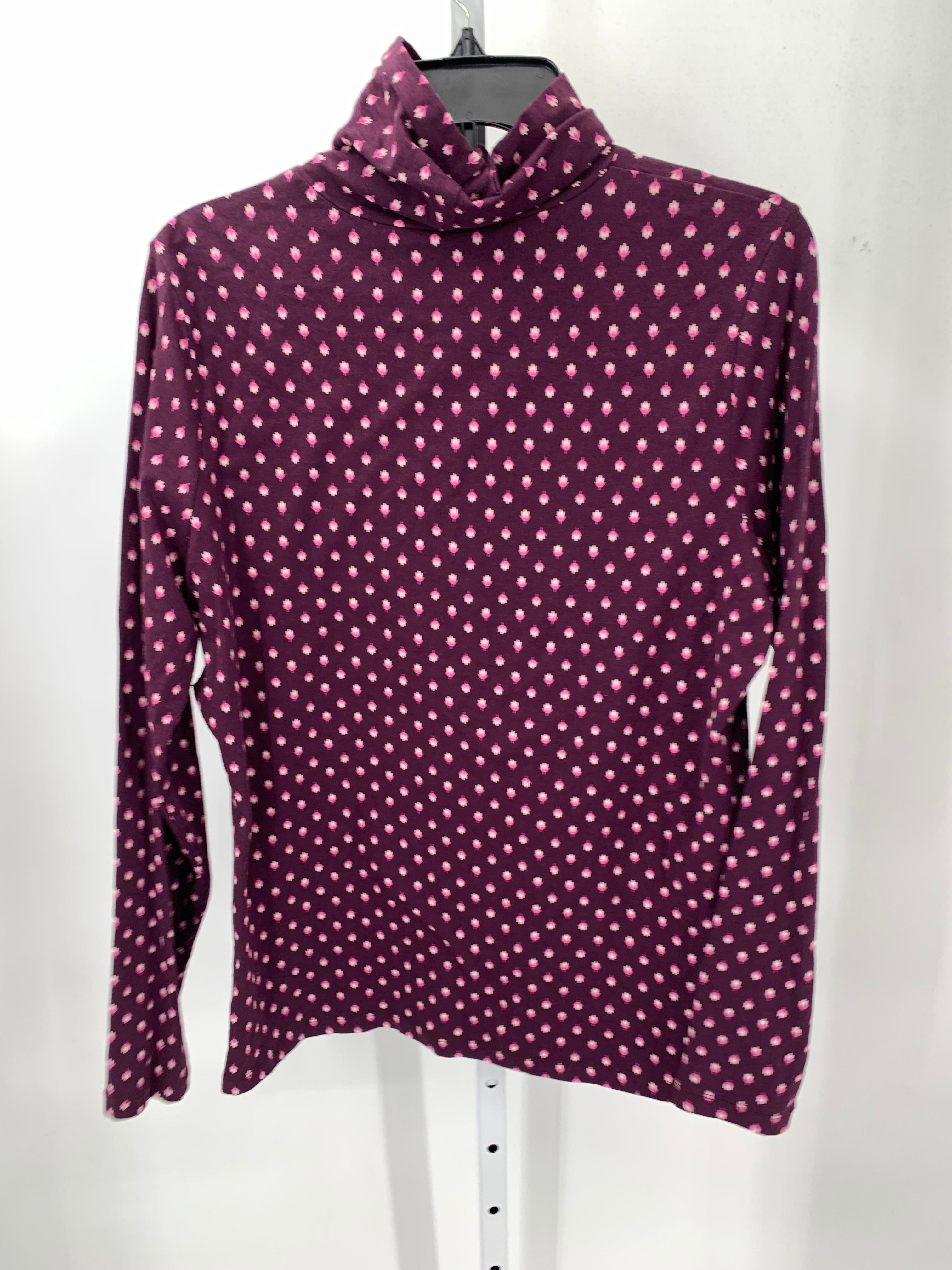 Lands End Size Large Misses Long Sleeve Shirt