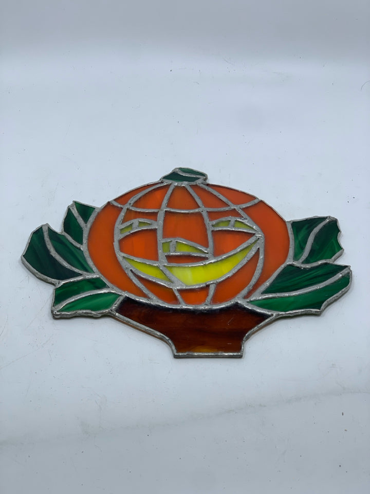 STAINED GLASS PUMPKIN.