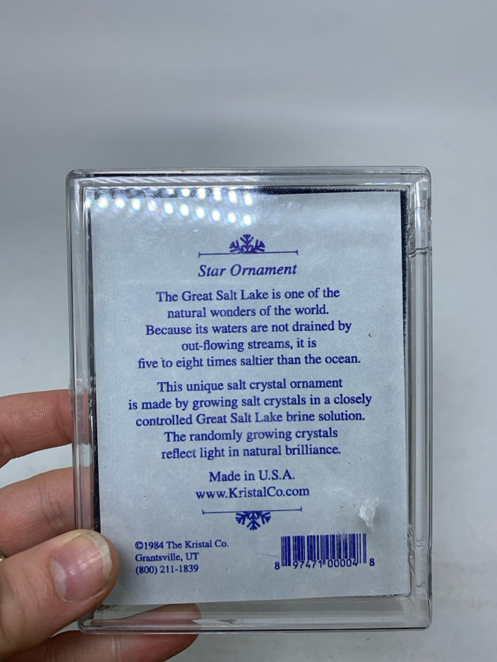 GREAT SALT LAKE SALT CRYSTAL STAR IN PACKAGE.
