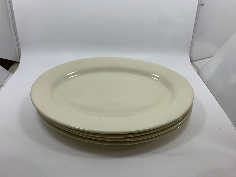 4 VTG OVAL PLATTERS - HOMER LAUGHLIN.