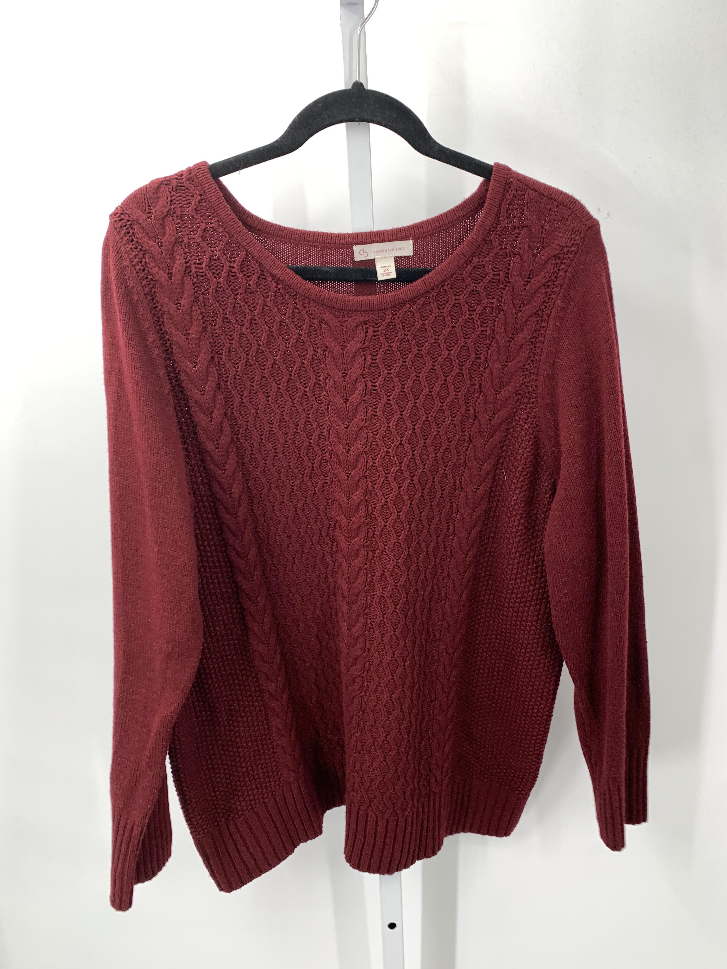 db Size 2X Womens Long Slv Sweater