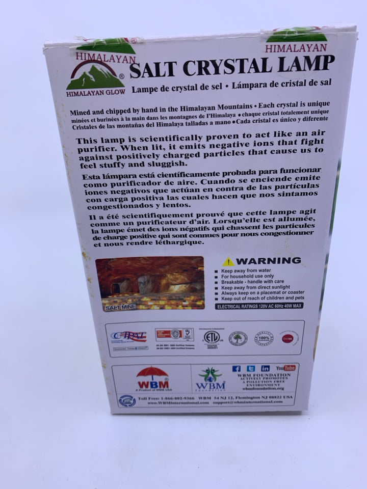 NIB SALT CRYSTAL LAMP