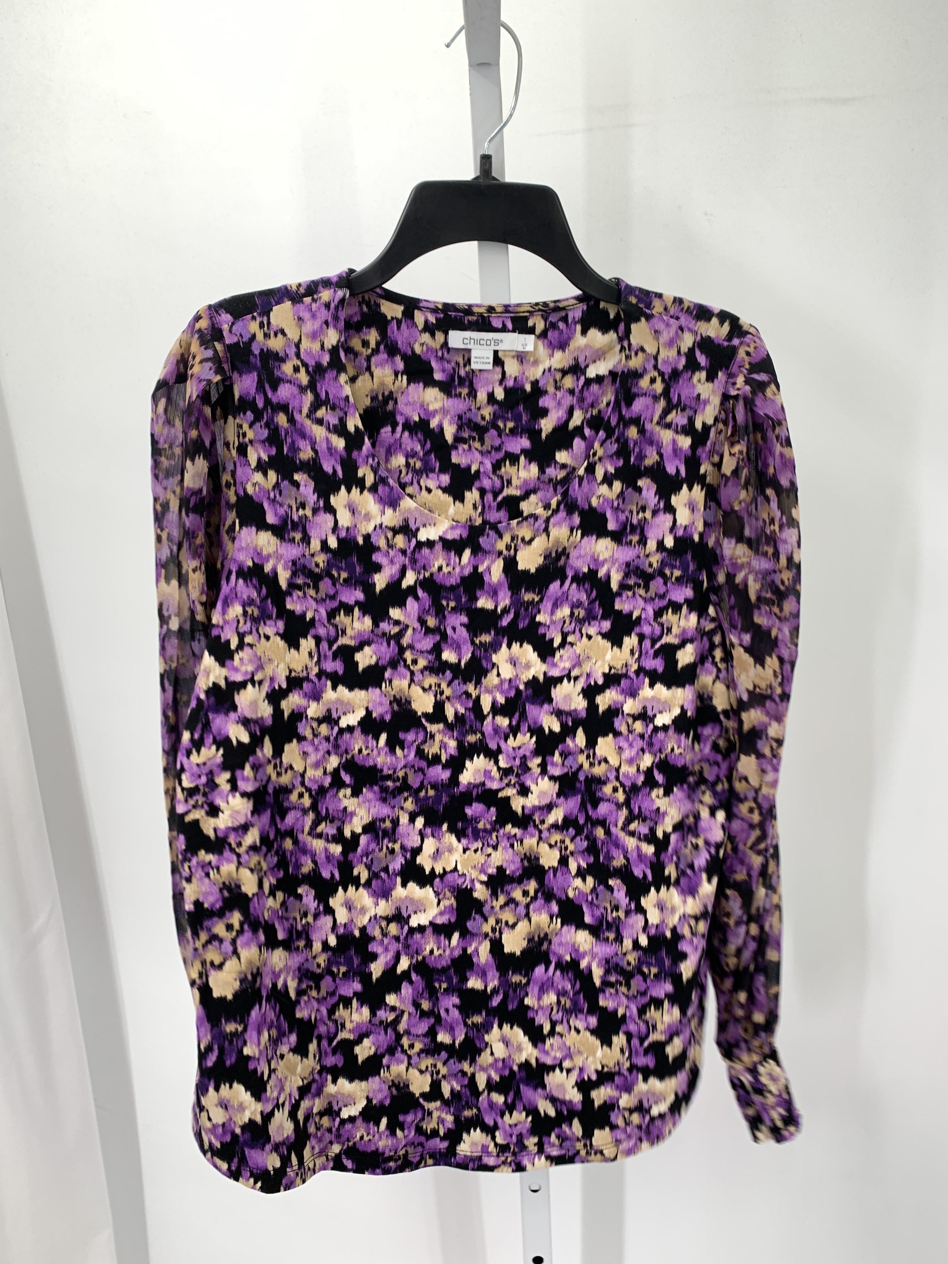 Chico's Size Medium Misses Long Sleeve Shirt