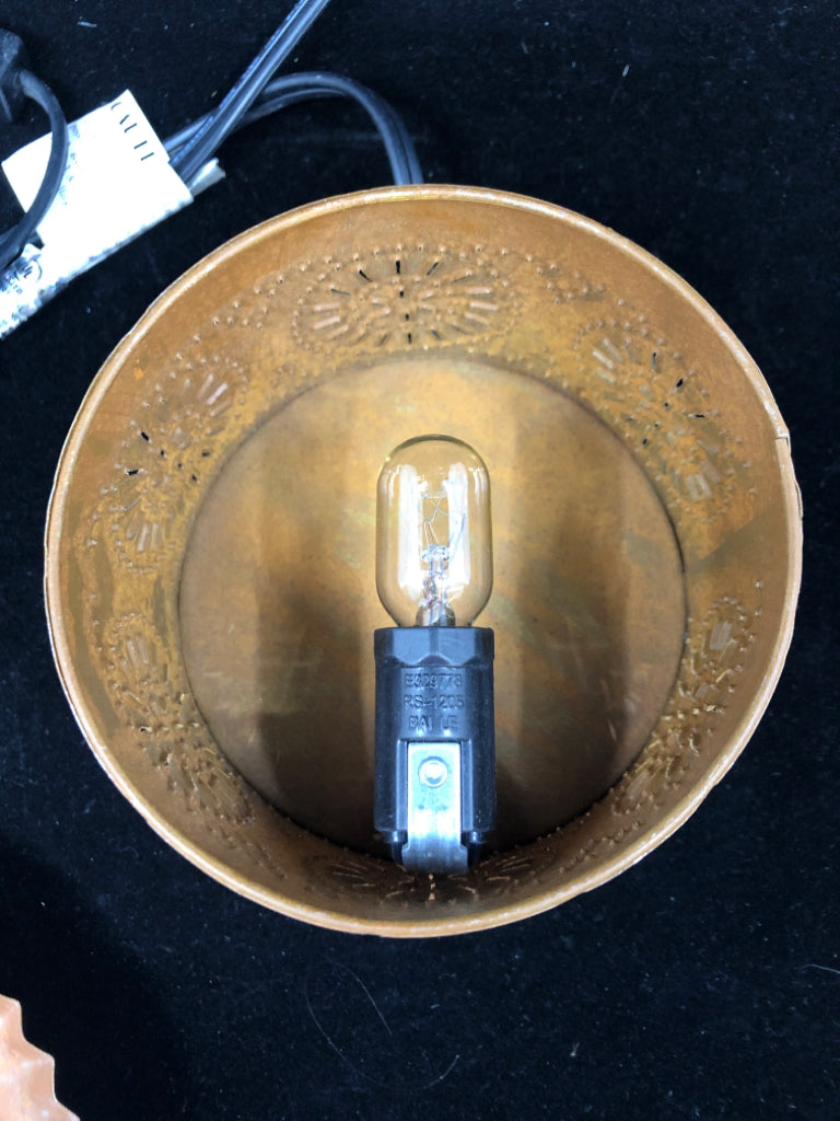 TIN PRIMITIVE WAX WARMER.